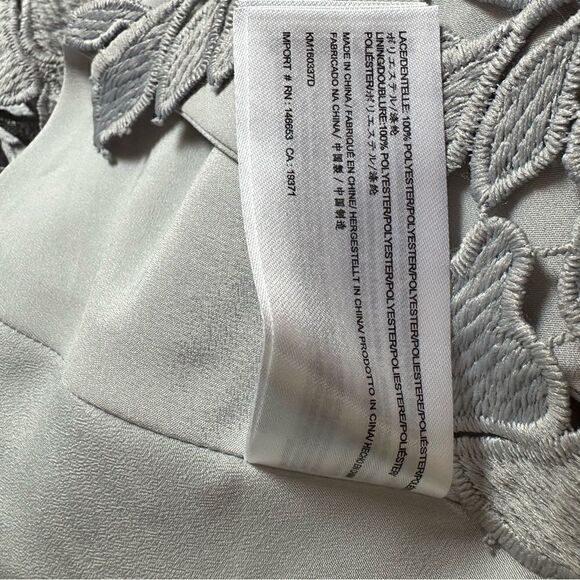 Keepsake Acoustic Floral Lace Dress Halter Gray Mini | Size S - Picture 10 of 11